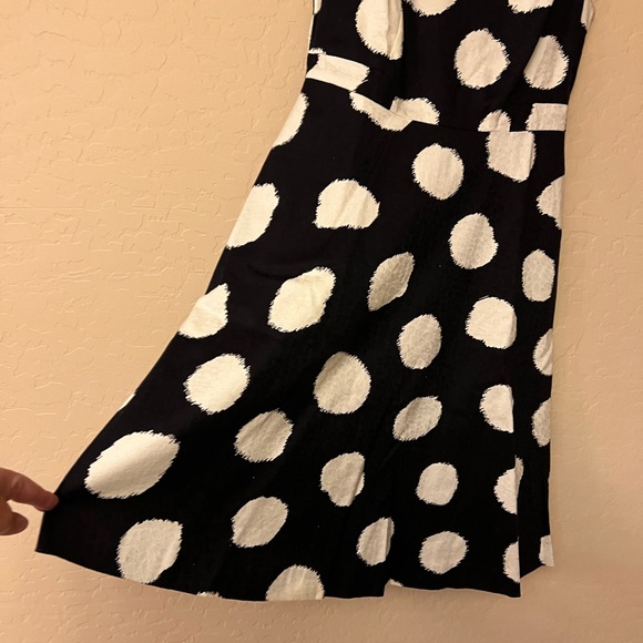 Talbots Black & White Polka Dot Dress - Picture 9 of 16